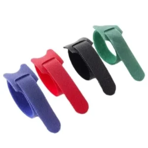 CHINEE Durable Nylon 200mm Reusable Automatic Cable Ties Self Locking with Back to Back Hook and Loop Fastening