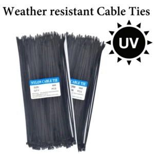 CHINEE Durable Resistant UV Nylon 66 Cable Ties Stabilized Various Sizes Plastic Self-locking Zip Tie
