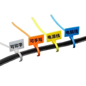 CHINEE Eco Friendly Cable Marker Sleeves Releasable 100pcs/Bag Plastic Zip Tie Tag