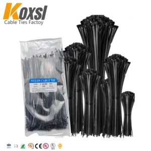 CHINEE Eco-Friendly Durable Custom Size Cable Ties Reusable Self-Locking Nylon 66 Plastic Black Color