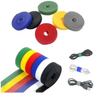 CHINEE Eco Friendly Nylon Soft Hook Loop Tape Double Sided Self Adhesive Elastic Heat Resistant Hook and Loop Fastener Cable Tie