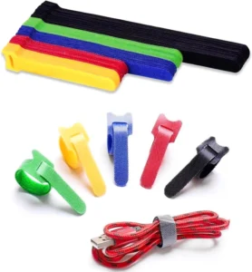 CHINEE Eco-Friendly Reusable Self-Locking Nylon Cable Ties Back-to-Back Headphone Data Storage Straps