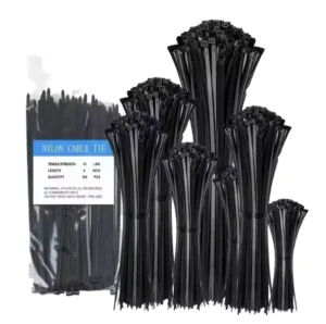 CHINEE Electric Nylon PA66 Self Locking UV Resistant Black 2.5mm X 200mm Special Temperature Cable Ties