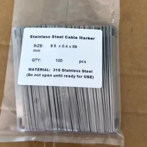CHINEE Embossed Customization Laser Printing Custom Cable Maker Tie Stainless Steel Metal Marker Cable Tag