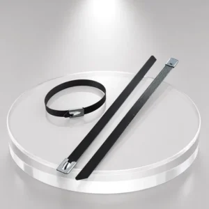 CHINEE Epoxy Coated Stainless Steel Cable Ties 304 316L PVC Spraying Metal Zip Ties For Cable Protection