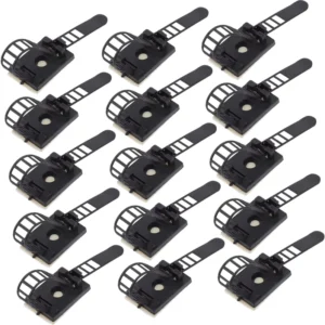 CHINEE FSCAT 100 PCS Nylon Cable Ties Self Adhesive Cable Zip Ties Adjustable Clip Self Adhesive Cable Tie Mounts Wiring Accessories