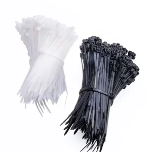 CHINEE FSCAT Black UV Resistant Micro Cable Ties Nylon 66 (Invista) 6″ Inch Self-Locking Miniature Plastic Zip Ties Black Plastic Wrap