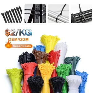 CHINEE FSCAT Durable Nylon 66 Self Locking Cable Ties 250mm Length Price Colored Zip Ties Manufacturer for Multipurpose Use