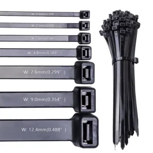 CHINEE FSCAT Factory UL Listed Self Locking Nylon 66 Cable Ties 3.6x250mm 10″ Inch Invista PA66 UV Resistant Outdoor Zip Ties