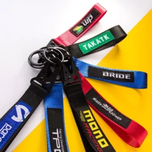 CHINEE Fabric Webbing Embroidery Flight Car Tuning Racing Sports Hook Strap Nylon Polyester Jet Tag Ring Keychain