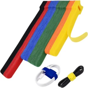 CHINEE Factory Custom Back Back Self Locking Hook Loop Fastening 12mm Reusable Nylon Cable Ties Custom Logo ROHS Certified 150mm Length