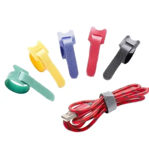 CHINEE Factory Custom Color Size Hook and Loop Cable Ties Strap Fastener Colorful Reusable Cable Ties