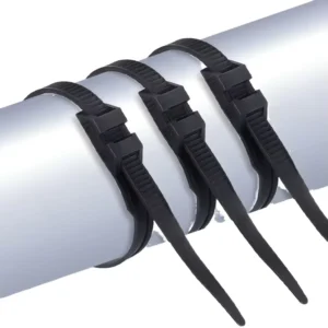 CHINEE Factory Direct 9mm*180 260 360mm Double Lock Nylon Cable Tie Black High Temperature Resistant Large Plastic Zip Ties