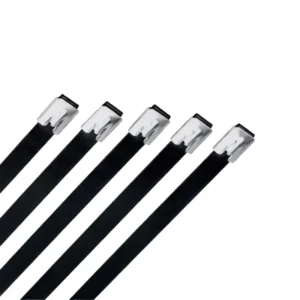 CHINEE Factory Direct Custom Corrosion Resistant Cable Ties 304 316 Stainless Steel PVC Coated Ball Lock Zip Ties