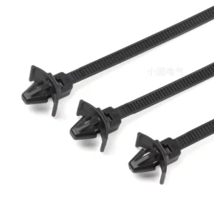 CHINEE Factory Direct Multi specification Cable Tie Car Connector Strap Automobile Fixed Mountable Head Zip Ties with Elliptical Hole