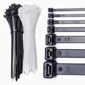 CHINEE Factory Made Self Locking Cable Ties Black and White PA6 Nylon 250mm Length and 2.5mm Width