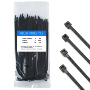 CHINEE Factory Price Self Locking Nylon Cable Ties Plastic in Black White Color 4.8*300mm