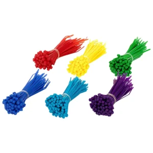 CHINEE Factory Price Self Locking Nylon Cable Ties Plastic in Black White Color 4.8*300mm Zip Tie