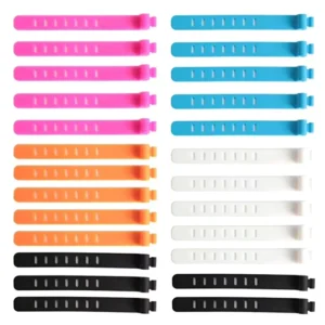 CHINEE Factory Price Soft Silicone Reusable Fastening Cable Strap Wire Organizer Cable Ties