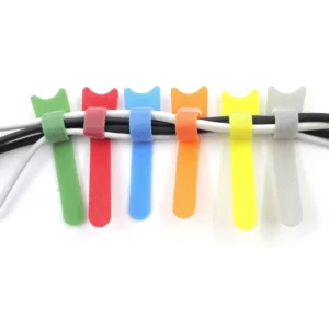 CHINEE Factory Reusable Cable Ties 12mm Nylon Fasteners 250mm Length Back to Back Hooks Loop for Cable Organizers Colorful