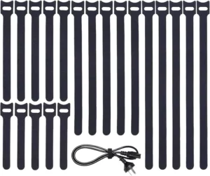 CHINEE Factory Self Adhesive Double Sided Reusable Straps Colorful Eco Friendly Cable Tie Wraps with Back Hook Loop Fastener