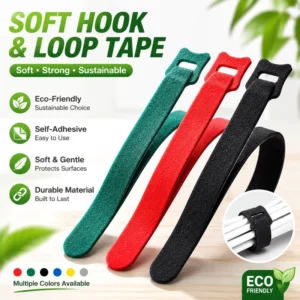 CHINEE Factory Supply Gardening Home DIY Cable Management Sustainable Soft POLYESTER NYLON Tape Velcroes Hook and Loop Cable Tie