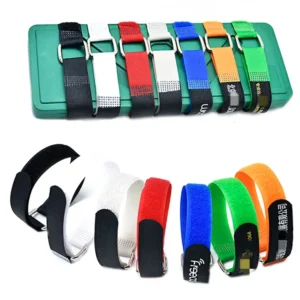 CHINEE Fastening Tape Customized Print logo Adjustable Reusable Nylon Hook and Loop Rfid Cable Tie Strap