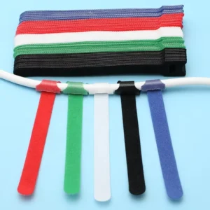 CHINEE Fastening Wraps Straps Colorful Double Side Adjustable Reusable Self Locking Back to Back Hook and Loop Fastener Cable Tie