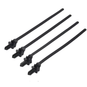CHINEE Fixed Head Nylon Plastic Car Cable Zip Ties Threaded Head Type Automotive Wiring Harness Ties