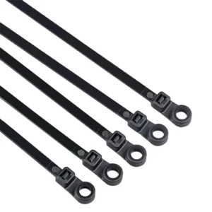 CHINEE Fixing Zip Ties with Screw Mounting Holes Nylon Mountable Head Cable Ties with Screw Holes in Multiple Sizes and Specifications
