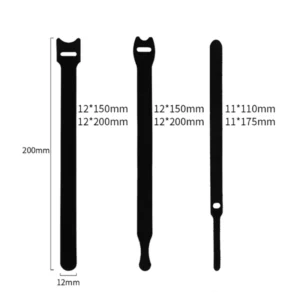 CHINEE Flame Retardant for Velcro with Fireproof Cable Ties Eco Friendly Customizable Back to Back Hook and Loop Cable Tie