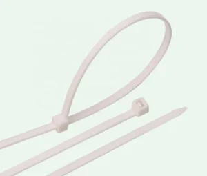 CHINEE For Standard Self Locking Cable Tie 4″ Long 200mm Length 42Lb Tensile Strength Nylon 66 White 3.6mm Width UL94V 0 Flame
