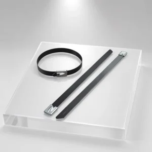 CHINEE Full Coated Stainless Steel Cable Ties 316 Marine Grade Metal Straps For Harsh Environment