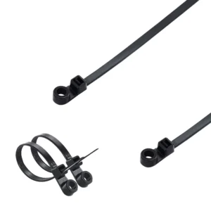 CHINEE Ginell Heavy Duty Nylon Self Locking Zip Ties 8*400mm Industrial Cable Fasteners Screw Hole 100PCS Mountable Head Multipurpose