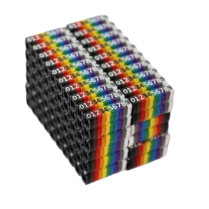 CHINEE Good Price Colorful Strips Number Cable Label Markers 0 9 Clip Cable Markers for Utp Cables