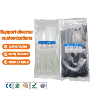 CHINEE Good Quality Heavy Duty Plastic Organizer ROHS REACH Flame Retardant 14 Inch Cable Tie Nylon Zip Ties Black Electrical Tie Wraps