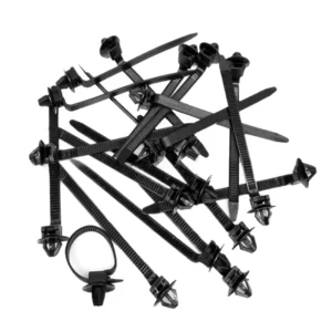 CHINEE HOOYU Car Nylon Black Cable Ties Push Mount Wire Harness Fastener Cable Clamp Clips Ties Management Car Wire Organizers
