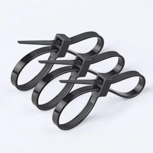 CHINEE Heavy Duty Self Locking Cable Ties Double Head Nylon 66 Zip Tie Straps UV Resistant for Automotive Solar Wire Harness