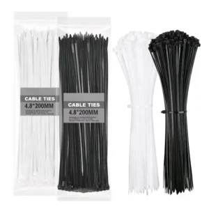 CHINEE Heavy Duty White Cable Ties 100 PCS UV Resistant Nylon 66 for Outdoor Wiring Crafts