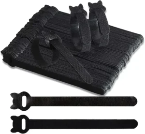 CHINEE High Adhesive Self Adhesive Nylon Cable Ties Double Sided Back to Back Hook and Loop Reusable Eco Friendly Cable Management