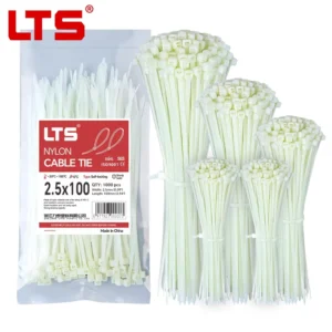 CHINEE High Low Temperature Resistant Nylon Cable Ties 30+180 Self Locking Flame Retardant 18LBS Tensile Strength 2.5x100mm