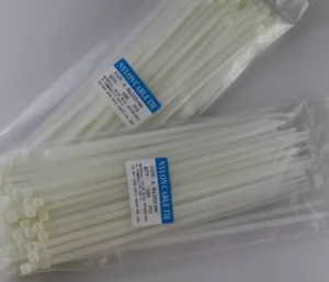 CHINEE High Quality Self locking Flexible Rubber Nylon Black and White Cable Tie 2X150