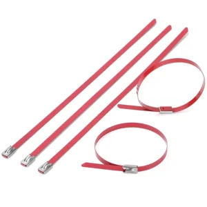CHINEE High Quality Stainless Steel Cable Ties China’s SS Red Self-Locking Wraps in Multi-Color S304 & S316