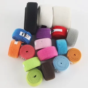 CHINEE High Stretch Elastic Self Adhesive Non Pilling Hook Loop Tape Soft Unbrushed Loop for Waist Belts Cable Ties Flexible Nylon