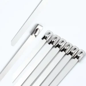 CHINEE High Temperature Resistant SS304 Self Locking Cable Ties 4.6mm X 400mm Heavy Duty Industrial Electrical Use for Bundle Cables