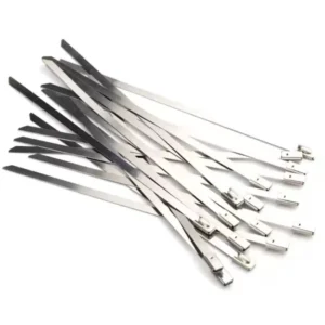 CHINEE High Temperature Resistant TP304 TP316 Self Locking Stainless Steel Cable Ties 4.6*100MM Banding for Electrical & Industrial Use