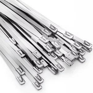 CHINEE High-performance Self-Locking Fireproof Reusable 304 Stainless Steel Cable Ties Industrial Use 400mm Length 4.8mm Width