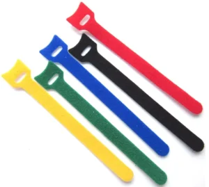 CHINEE Hook and Loop Cable Ties with Adhesive Nylon Straps for Secure Wire Management Electrical Equipment and Office Use