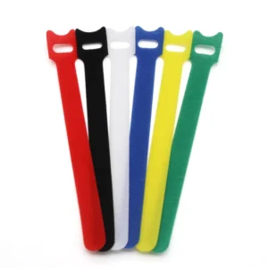 CHINEE Hook and Loop Fastener Tie 12*150mm T Type Velcro Tie Type Reusable Self adhesive for PC & Furniture Cable Arrangement