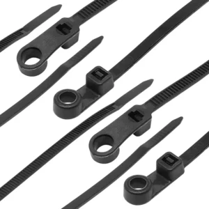 CHINEE Hot Selling Screw Mount Nylon Cable Ties Self Locking Fixed Head Round Hole Heavy Duty Durable Non Breaking Wire Fasteners